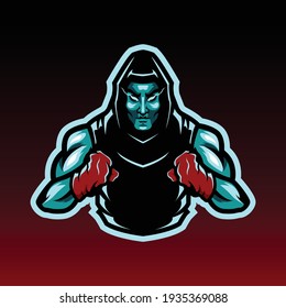 strong man boxer esports logo