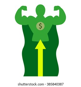 Strong man, business concept