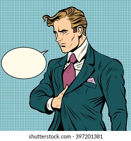Strong man businessman leader