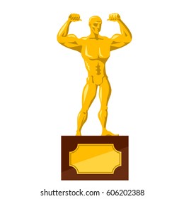 Strong man gold statue
