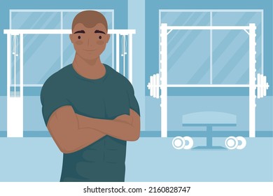 strong man in gym scene