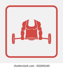 Strong man with a heavy bar.