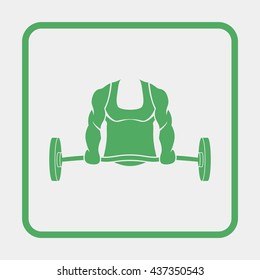 Strong man with a heavy bar.