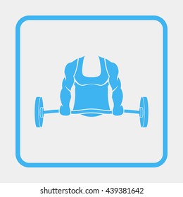 Strong man with a heavy bar.