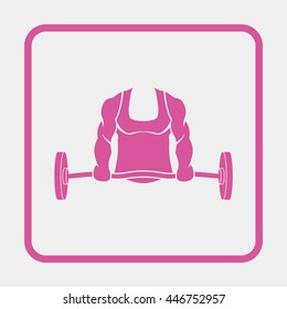 Strong man with a heavy bar.