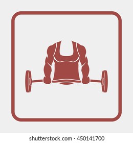 Strong man with a heavy bar.