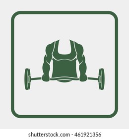 Strong man with a heavy bar.
