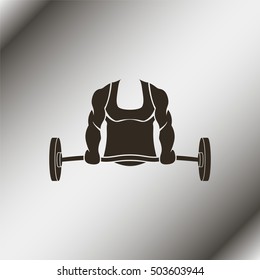 Strong man with a heavy bar.
