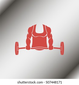 Strong man with a heavy bar.