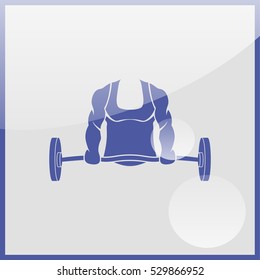 Strong man with a heavy bar.