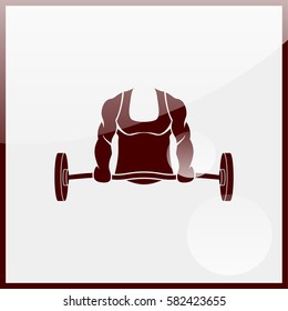 Strong man with a heavy bar.