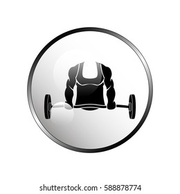 Strong man with a heavy bar.