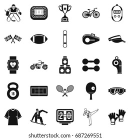 Strong man icons set. Simple set of 25 strong man vector icons for web isolated on white background