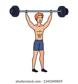 strong man lifting weight