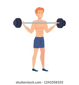 strong man lifting weight