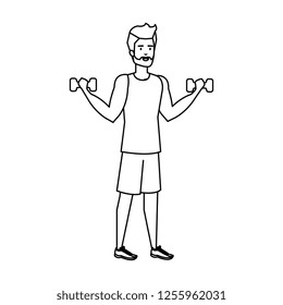 strong man lifting weight