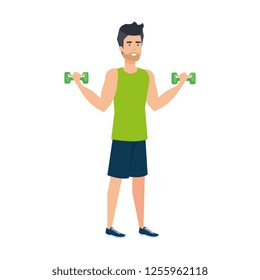strong man lifting weight
