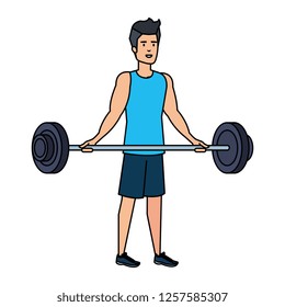 strong man lifting weight