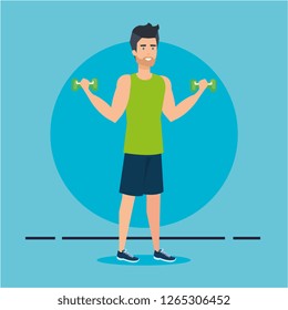strong man lifting weight