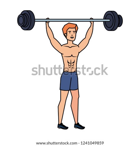 strong man lifting weight