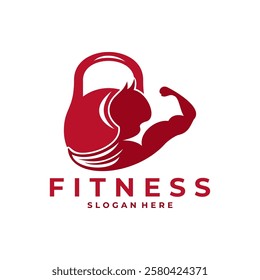 Strong Man logo design. Fitness and Gym Logo Design Vector