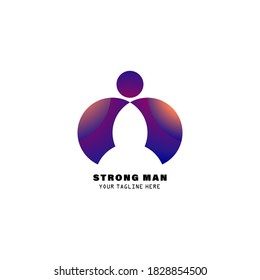 strong man logo suitable for all types of companies