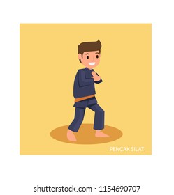 Strong man with martial art pose are ready to fight