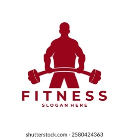 Strong Man. Muscle Man logo template. Fitness and Gym Logo Design Vector