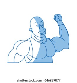 strong man mustache circus character image