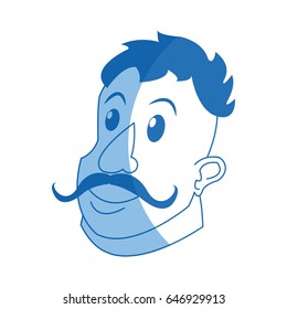 strong man mustache circus character image