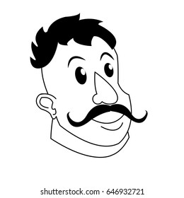 strong man mustache circus character image
