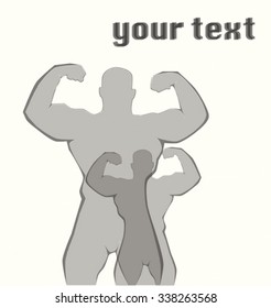 strong man silhouette