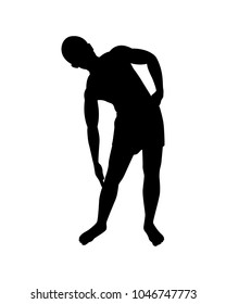 Strong man silhouette vector