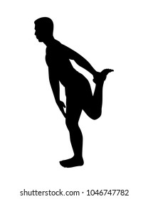 Strong man silhouette vector