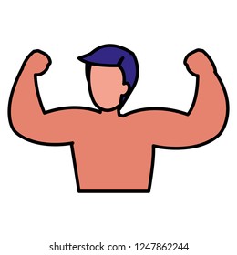 strong man with swimsuit