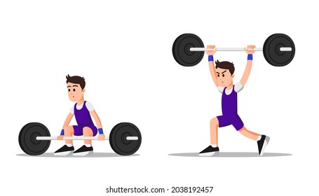 a strong man with a weightlifting pose