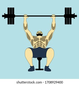 Strong Men in GYM Sportsmen