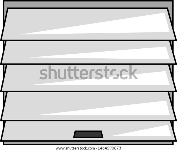 Strong Metal Garage Door Vector Color Stock Vector Royalty Free