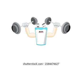 strong Milk glass Character Showing Muscle Arms. Vector Illustration Isolated On White Background
Flexed biceps emoji or icon. Hands of various skin tones. Vector flat cartoon character illustration.