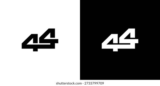 Strong and modern 44 number logo design