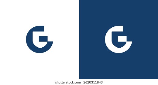 Strong and modern G shield logo design