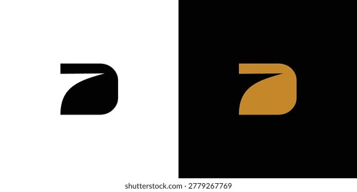 Strong and modern letter D initials logo design