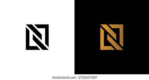 Forte e moderno letra GD iniciais logotipo design