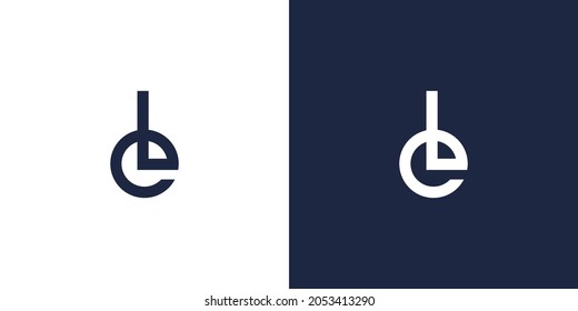 strong and modern letter LE initials logo design