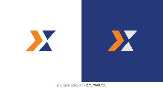 Forte e moderno letra X iniciais logotipo design