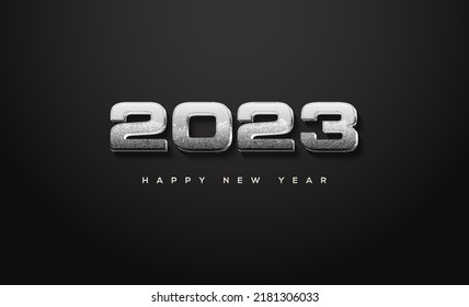 Strong and modern number 2023 for new year greetings