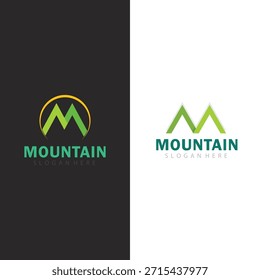 Strong Mountain Peak Logo Vector Icon For Outdoor Sport And Adventure Brands