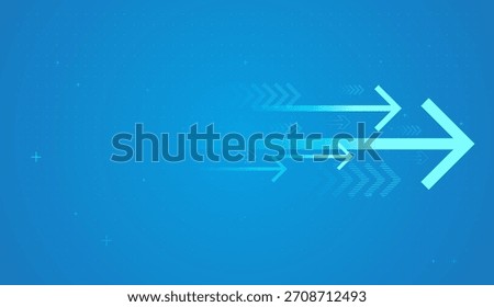 The strong moving forward arrows suggests a major next to the future Arrows related sectors and investments Forward concepts of Business and Techonology