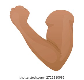 Strong muscle arm. vector illustration