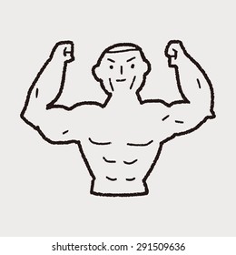 Strong muscle doodle